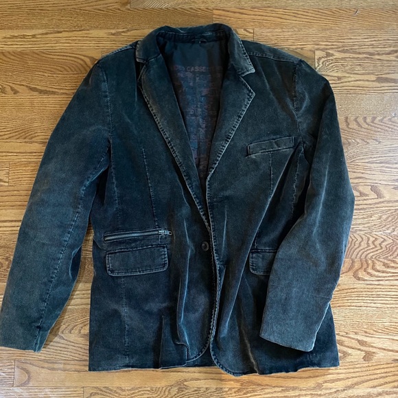 Dark Grey Corduroy  Blazer Jacket - Picture 5 of 6
